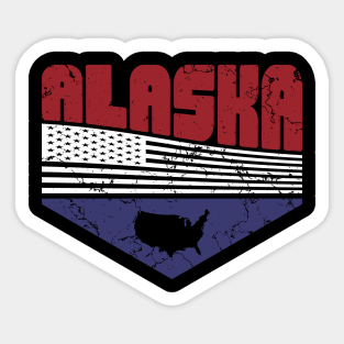 Retro Vintage Alaska USA Sticker